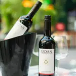 Botella de vino tinto sin alcohol Judan cabernet sauvignon - nada de alcohol, todo el sabor.